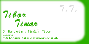 tibor timar business card